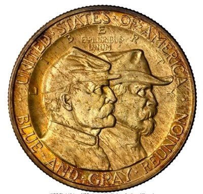 1936-Gettysburg Commemorative Silver Half Dollar-NGC MS66+ Extreme Tone-Fabulous - Image 1 of 4