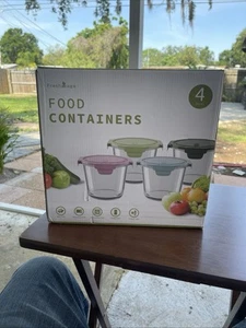 Food Containers 4 Pack 23 Oz 710 Ml Keep Your Food Fresh - Picture 1 of 7