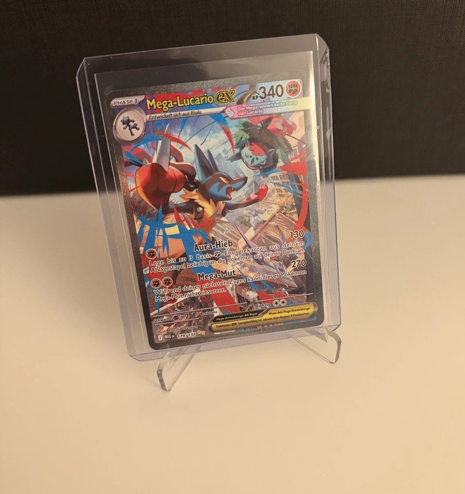 Pokemon Karte Mega-Lucario ex MEG 179/132 Mega-Entwicklung Deutsch Boosterfrisch - Bild 1 von 4