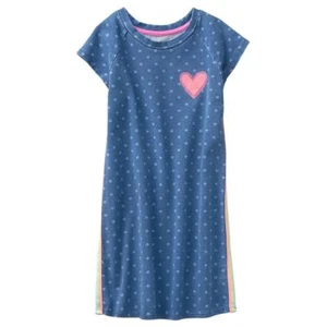 NWT Gymboree Spring Vacation Denim Heart Dots Dress Girls many sizes - Picture 1 of 1