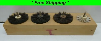 3-дюймовая щетка для полировки конского волоса для вращающихся инструментов + нейлоновый резьбовой стержень лот 4 - Изображение 1 из 4