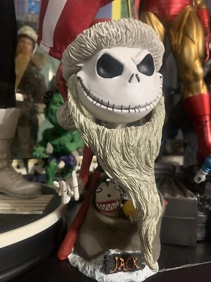 Figura Bobblehead Pesadilla Antes de Navidad SANTA JACK SKELLINGTON Head Knocker Foto 1 de 2