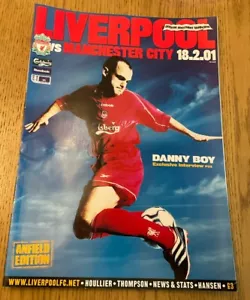 Liverpool v Manchester City Football Programme & Ticket Stub, 18/02/01, Anfield - Picture 1 of 3