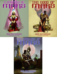 ¡THE MARS COLLECTION X3! ¡Novelas de Edgar Rice Burroughs ilustradas por Mike Hoffman! - Imagen 1 de 7