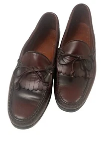 Allen Edmonds Norwalk Shoes Men’s 9 Burgandy Loafers Tassel Oxford - Picture 1 of 9