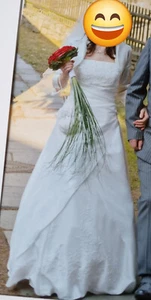 hochzeitskleid gebraucht 34 mit Bolerojäckchen - Bild 1 von 5