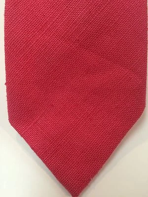 ВИНТАЖНЫЙ ПЕТУХ MOYGASHEL ИРЛАНДСКИЙ ЛЬНЯНОЙ ГАЛСТУК ТЕМНО КОРАЛЛ - Изображение 1 из 4