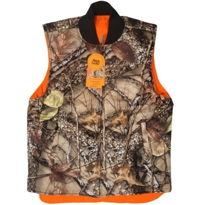 World Famous Sports Reversible Hunting Vest Men’s Medium | Camo & Blaze Orange - Image 1 of 4