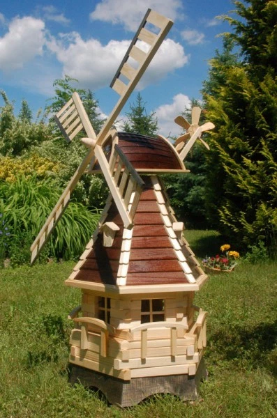Metall-Windmühle Für Garten – 73 Cm Hoch, 360° Drehbar, Wetterfest