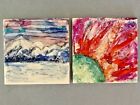 A Lot of 2 Decorative Beautiful and Colorful Ceramic Art Tiles  
