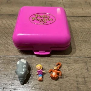 Polly Pocket Wild Zoo World Vintage Compacto 1989 Polly Monkey Elephant LEER - Imagen 1 de 5