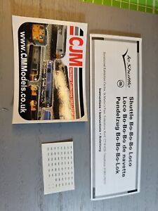 N Gauge CJM Le Shuttle REPLACEMENT Number Transfers mm318