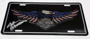 Placa de licencia de Harley Davidson autografiada firmada por Bill Davidson - Imagen 1 de 3