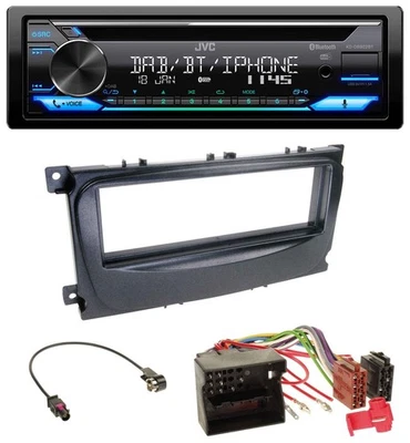JVC Bluetooth MP3 USB DAB CD Autoradio für Ford Mondeo S-Max 07-14 schwarz - Bild 1 von 4