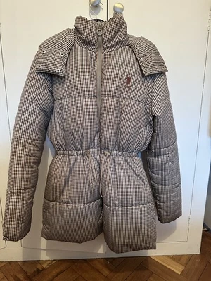 US Polo short padded brown check puffer coat/ jacket - Image 1 of 4