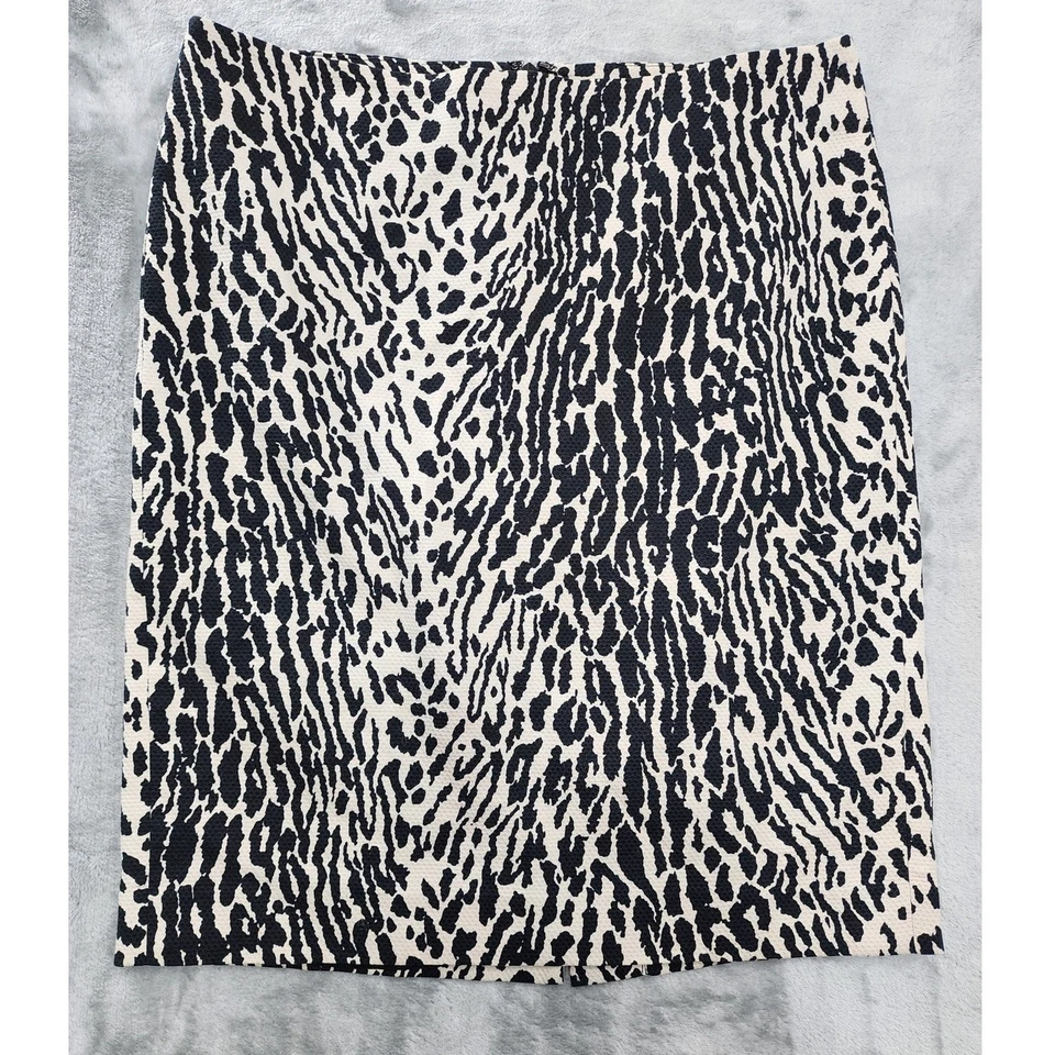 Talbots юбка женщин 2P PETITE животных печати карандаш текстурированный хлопок с подкладкой офиса - Изображение 1 из 4