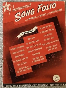 11th PARAMOUNT SONG FOLIO Songbook - 18 Songs - 1949 - Bild 1 von 10