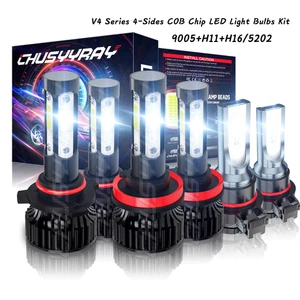 For Chevy Tahoe 2007-2015 6X 6000K Front LED Headlights + Fog Light Bulbs Kit A+ - Picture 1 of 20