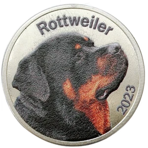NIUAFO'OU - TONGA 2 DOLLARS 2023 ROTTWEILER DOG - COLOR UNC - Picture 1 of 2
