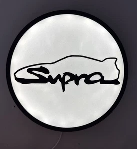 Toyota Supra A80 Jap Car Logo USB LED Light-Up Sign / Plaque Box Light Japanese - Picture 1 of 3