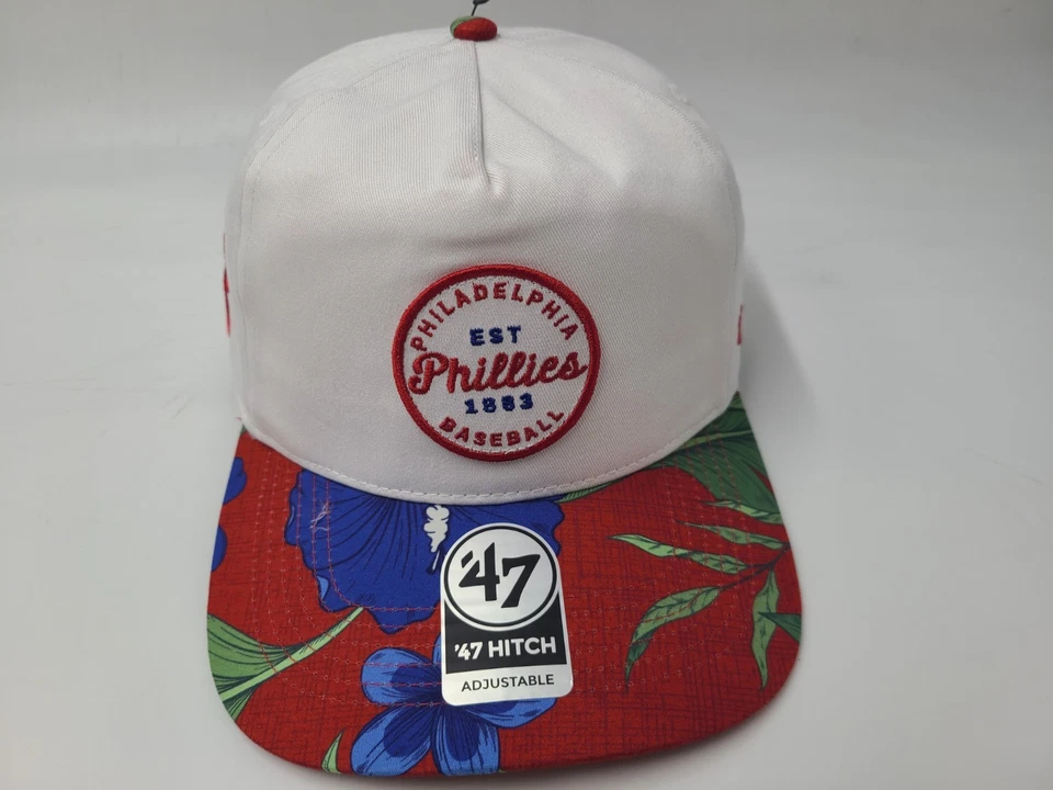 Philadelphia Phillies 47 Brand Hitch Bahama Floral Snapback Hat Cap MLB White - Image 1 of 4