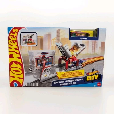 Hot wheels City Blaze Blast Play Set With Car New Kids Childrens Mattel - Image 1 of 2