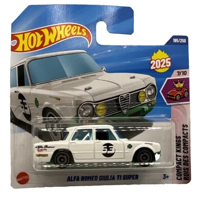 Hot Wheels Alfa Romeo Giulia TI Super Blanco Compacto Kings Nº 195 Nuevo y Sin Abrir Foto 1 de 4