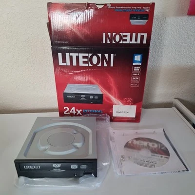 LITEON iHAS324-98 Y 24x SATA Internal DVD/CD Writer, Black - UNUSED OPENBOX - Image 1 of 4