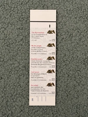 We The People - Scott 2359a - Complete Booklet of 20 stamps! - Image 1 of 2