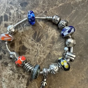Echt .925 Sterling Pandora Armband mit 14 Original Pandora ALE Charms Weihnachten - Bild 1 von 11