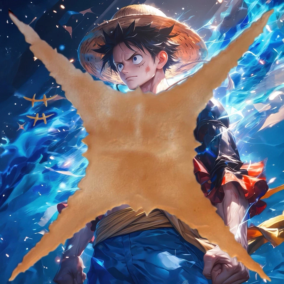 Luffy One Piece Cosplay X Chest scar & 2 Under Eye Scars  Monkey D Luffy - Image 1 of 4