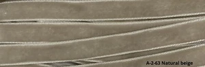 Vintage 3/8” Inch Natural beige VELVET Ribbon 5 yards SWISS Made" S-2-63 - Picture 1 of 1