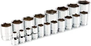 TEKTON 1/2 Inch Drive 6-Point Socket Set, 19-Piece (3/8-1-1/2 In.) | SHD92009 - Picture 1 of 12