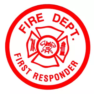 DEPARTAMENTO DE BOMBEROS DE PRIMERA RESPUESTA - CRUZ MALTESA Calcomanía 2 1/2" altamente reflectante - Imagen 1 de 1