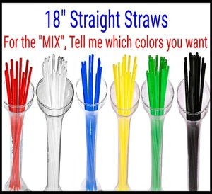 EXTRA, EXTRA LONG STRAWS!!   13", 15", 17", 17 1/2", 18", 19 1/4", 24", 27". - Picture 1 of 28