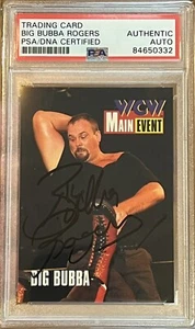 BIG BUBBA ROGERS 1995 Cardz WCW Main Event #23 certified PSA DNA Auto Autograph - Picture 1 of 1
