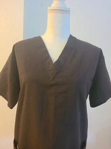 Fifth ave Unisex Stretch Fabric V-Neck Scrub Top with 1 Pocket - Green 3XL - Picture 1 of 5