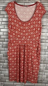 Boden Printed Cap Sleeve Knee Length Dress Size 14 Regular  - Picture 1 of 6