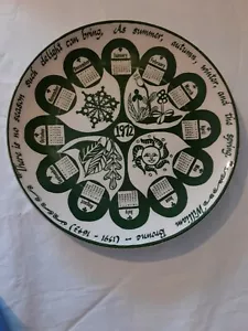 Calendario Coleccionistas Vintage 1972 Placa Montaje Clemens EE. UU. 10 1/4" Verde y Blanco - Imagen 1 de 6