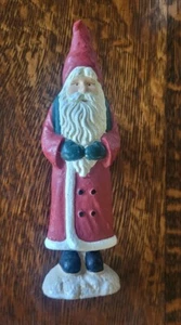 De Colección Hierro Fundido Belsnickle Arte Popular Papá Noel Candelabro Lápiz Papá Noel 7" Alto - Imagen 1 de 7