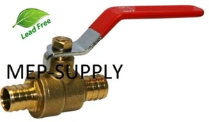 1/2" PEX BRASS SHUT OFF BALL VALVE  FULL PORT (LEAD-FREE)  - Picture 1 of 1