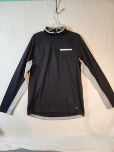 FILA Men's 1/4 Zip Pullover Sweatshirt Black and Gray - Size Medium - Picture 1 of 11