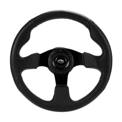 PILOT UNIVERSAL 13' STEERING WHEEL BLACK 6 HOLE - Image 1 of 3