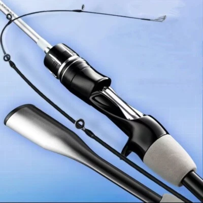 Caña de pescar portátil caña de fundir giratoria caña de fibra de carbono caña de 2 secciones Foto 1 de 4