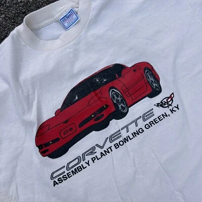 Camiseta vintage Corvette montaje planta bolos verde Ky cosida única EE. UU. XXL Foto 1 de 4