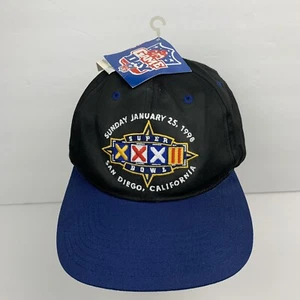 VTG 1998 Super Bowl XXXII 32 Packers Broncos Black Snapback Hat NFL San Diego - Picture 1 of 12