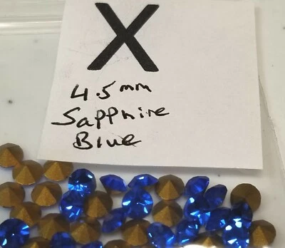 Vtg 4.5mm Swarovski Crystal Glass Rhinestone Point Back Jewelry Repair Lot 2012 - Image 1 of 2