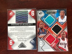 2009/10 SP GAME USED 6 STAR SWATCH PAUL/WILLIAMS/BOGUT/FELTON/WEBSTER /99