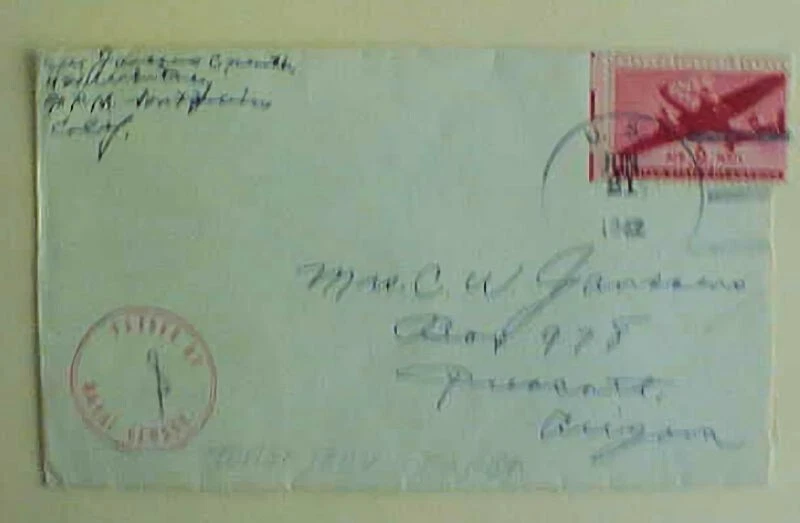 US WHITING en TONGA JUNIO 1942 CENSOR Foto 1 de 1