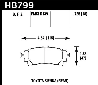 Hawk Performance HB799F.597 HPS Disc Brake Pad - Image 1 of 4